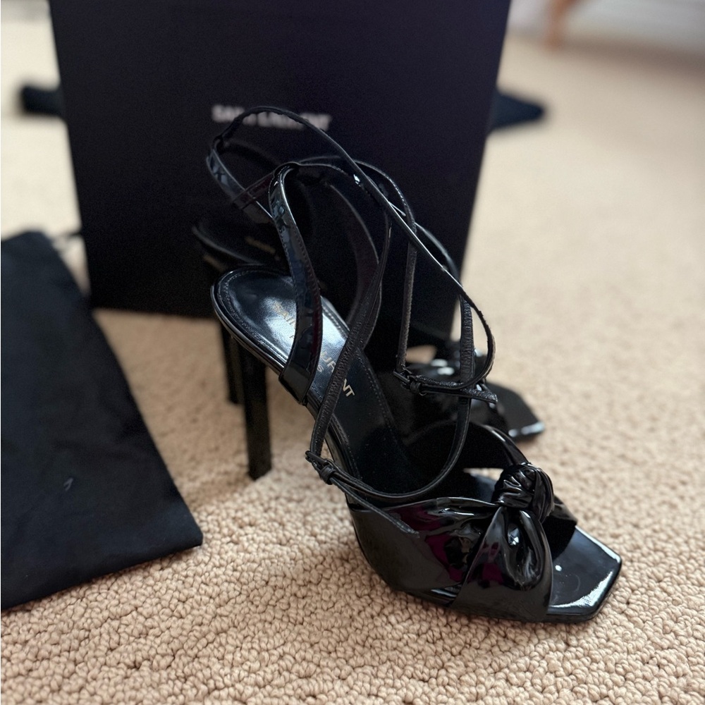 Saint Laurent Black Stiletto Heels - Picture 4 of 7